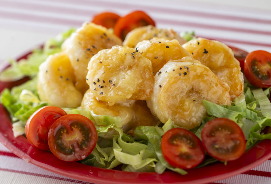 海老と小松菜のだしマヨ和え