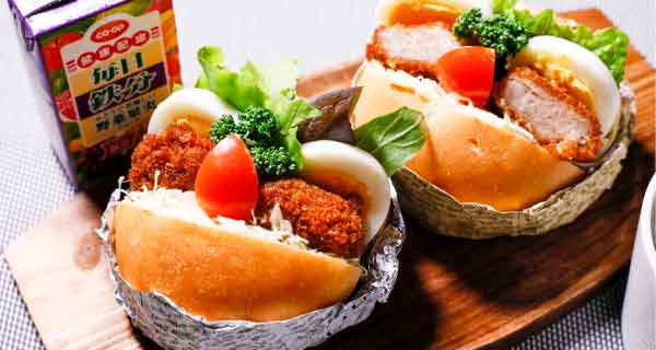 トンカツアレンジ！トンカツのオーロラソース乗せ