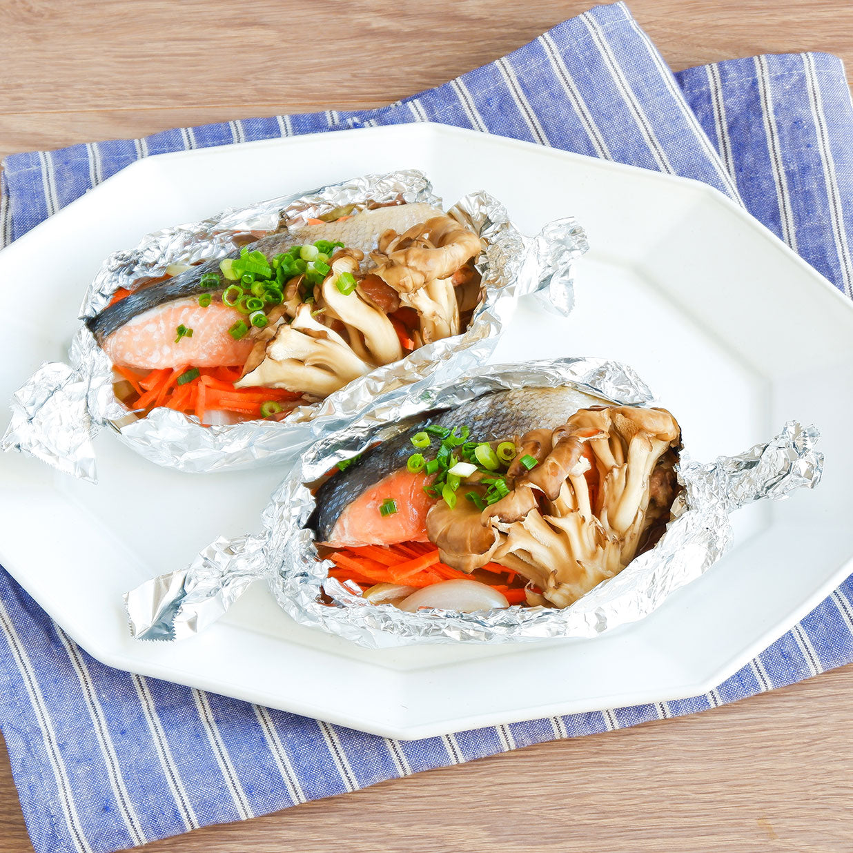 鮭ときのこのホイル焼き スチコンレシピ七つ星大阪ガス