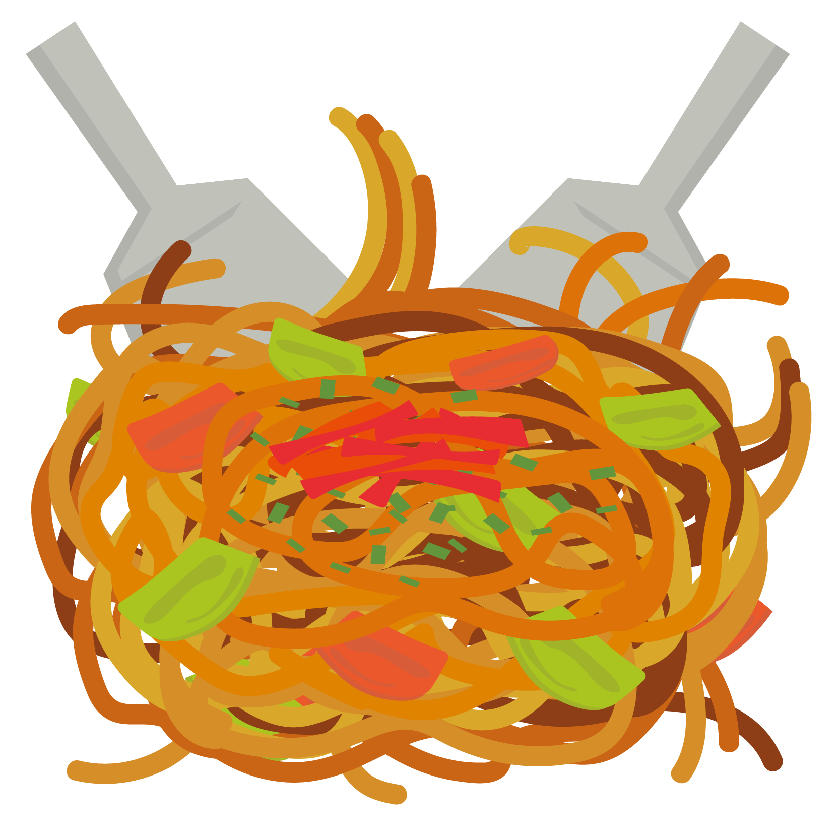 食事☆和食シリーズ☆ソース焼きそば：イラスト無料