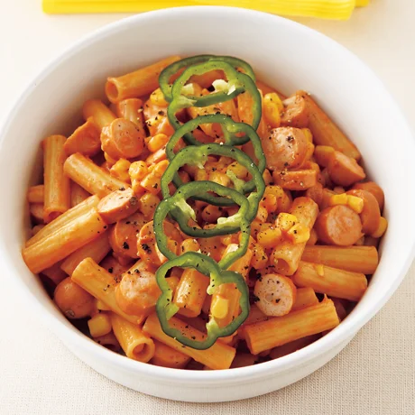 マカロニのケチャップ炒め