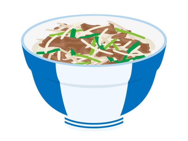 今日は牛丼のイラストを仕上げました🍚牛丼屋さんの牛丼🖊️お味噌汁、生卵、サラダ付き🙌 手描き感のあるタッチです🤗 .雨続きだったけれど、今日は雲の合間から晴れ間も🌥️元気に過ごしていこう😊🌟 牛丼牛丼屋さん牛丼セット牛丼イラストデジタル