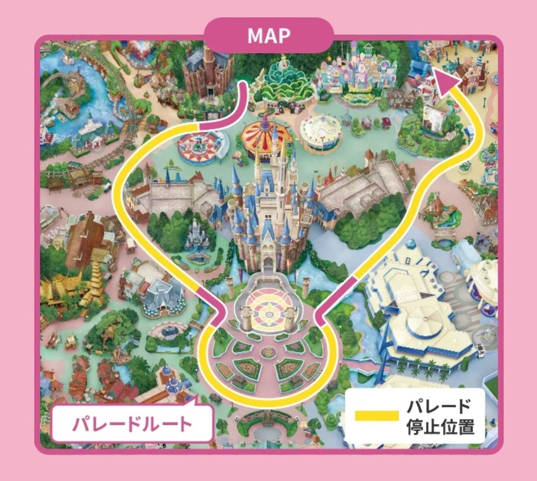 ヴァネロペパルパルーザパレード「イッツ・ア・スウィーツフルタイム！」の停止位置はどこ？パレードルートや登場キャラクターも