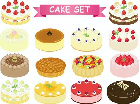 デコレーションケーキ バースデーケーキ：イラスト無料