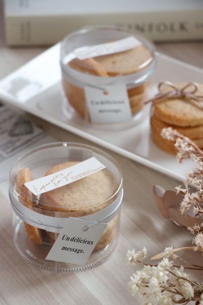 クリアケース簡単ラッピング・スノーボールクッキーラッピングcotta＊コッタ