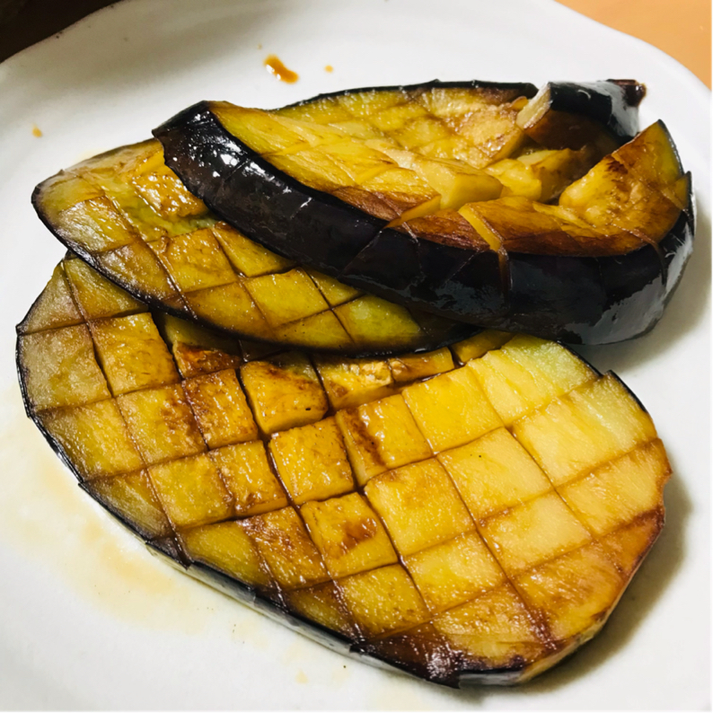 なすのしぼ生ステーキ 味つけは生しょうゆだけ