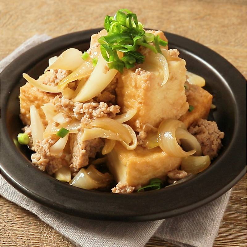 厚揚げのそぼろあんかけ