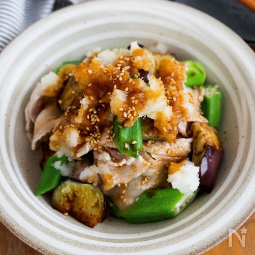 豚肉となすのさっぱり炒め