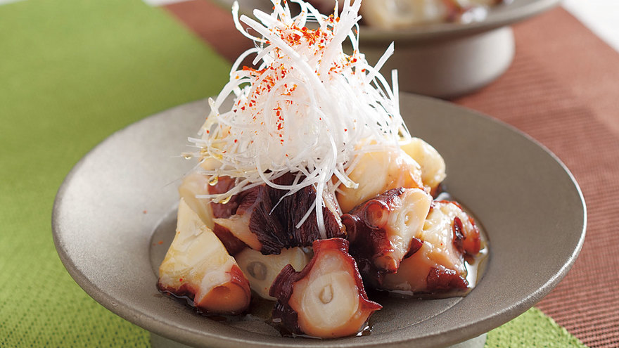 たこのバターポン酢炒め