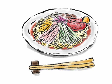 冷やし中華はじめましたイラスト無料イラスト・フリー素材なら「イラストAC」