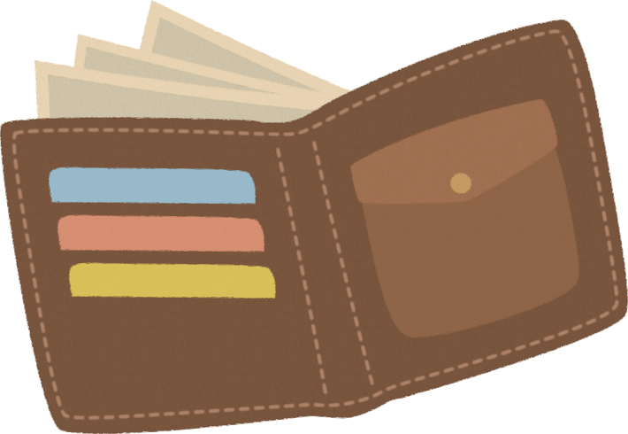 黄色い財布無料イラスト素材 TOSURAI