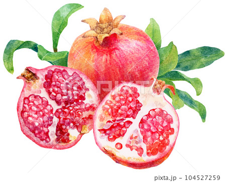 フリー写真画像: 断面, おいしい, ザクロ, 熟した果実, シード, 抗酸化, 明るい, 料理, デザート, ダイエット