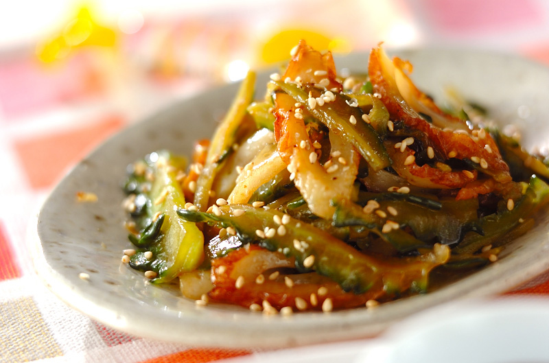 ゴーヤとささみの梅肉オイル和えOlive Oil Life オリーブオイルライフ