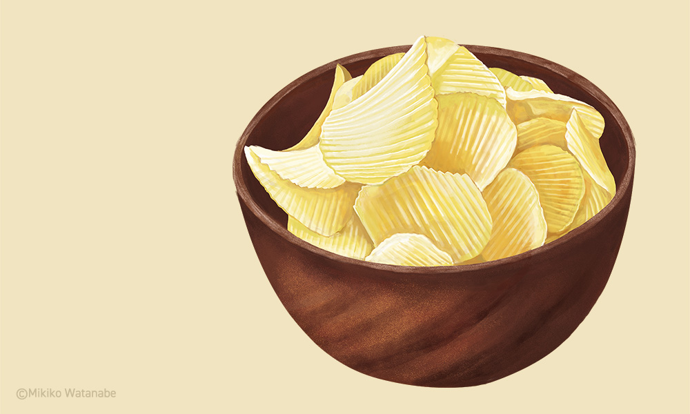 ポテトチップスイラスト・フリー素材なら「シンテリ」