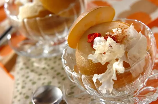 メンテナンスごはん 和梨のぺスク風コンポートdermed style もっと笑顔の日