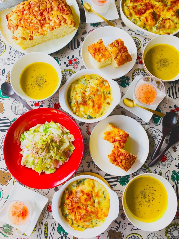 「シーフードマカロニグラタン」の献立