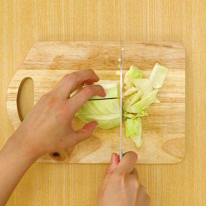 うちの下ごしらえ「キャベツのみじん切り方法」