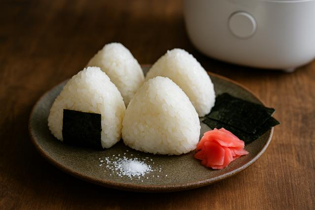 3合専用 塩を入れて炊くおにぎり用ご飯の正しい炊き方まとめ家庭で簡単にプロの味に近づこう！KOHAKUのおむすび