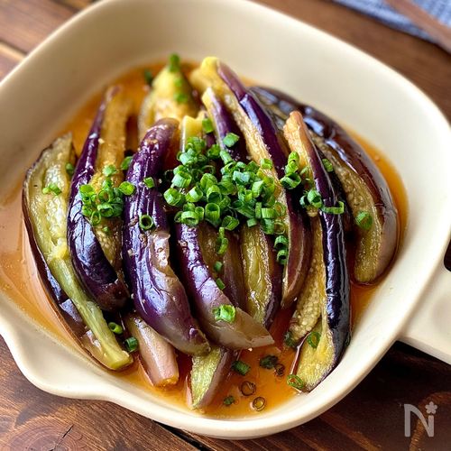 豚バラとなすのたれつゆ炒め