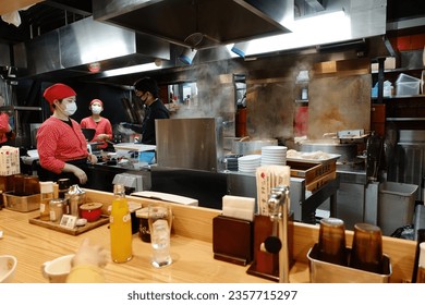 夜中の街のラーメン屋台 イラスト素材6927609- フォトライブラリ