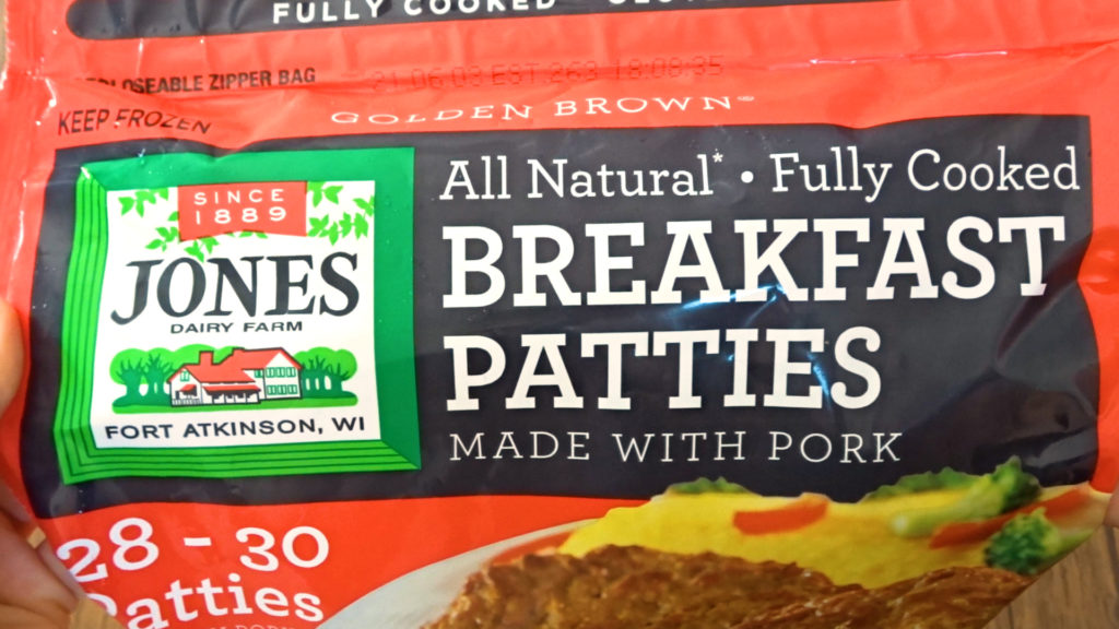 ジョーンズのポークパティは朝食やランチのサンドイッチにぴったり☀️⁠ ⁠ 原材料は豚肉・塩・香辛料・砂糖だけ！⁠ 全国のコストコの冷凍コーナーで探してね🔍⁠⁠ジョーンズデイリーファーム⁠ポークパティ無添加添加物不使用⁠冷凍食品
