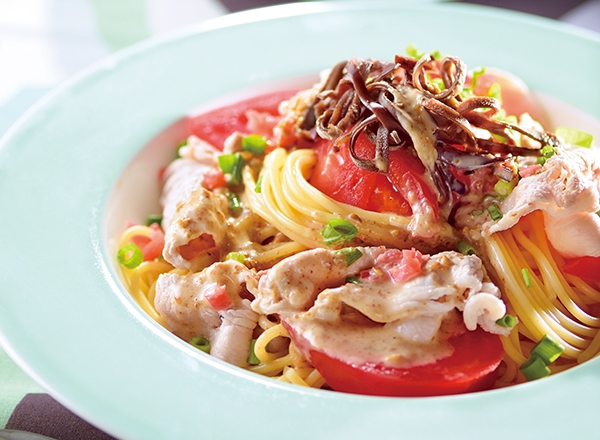 下味冷凍 豚こま肉のラグーソースパスタ