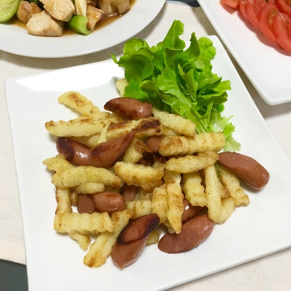 時短おつまみ 冷凍ポテトを使ったジャーマンポテト