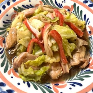 簡単で美味しいから定番になる 鶏もも肉とキャベツのさっと煮