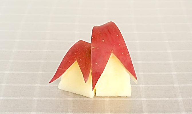 りんごうさぎのかわいい切り方