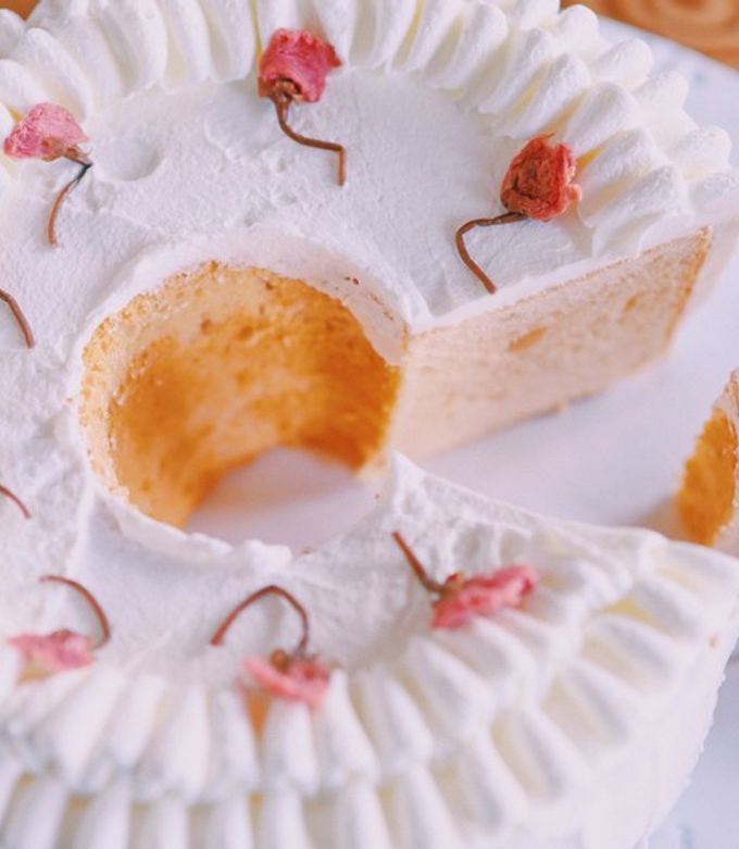 米粉で作る桜シフォン🌸 Cherry blossom chiffon cake の作り方 パティシエが教えるお菓子作り方
