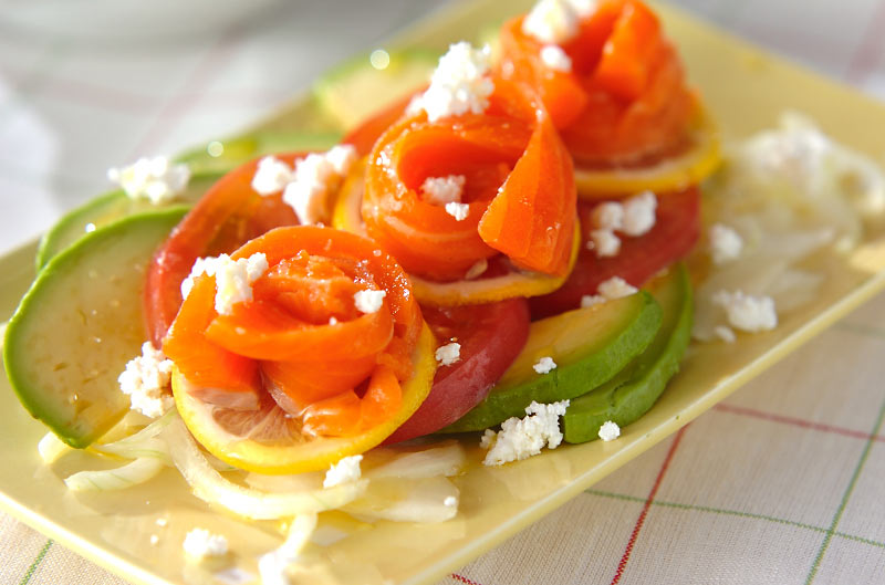 炙りサーモンとホタテのカルパッチョ by ごはんのならべかたクックパッド簡単おいしいみんなのレシピが392万品