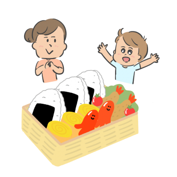 おにぎりを握る女性のイラスト素材45271232- PIXTA