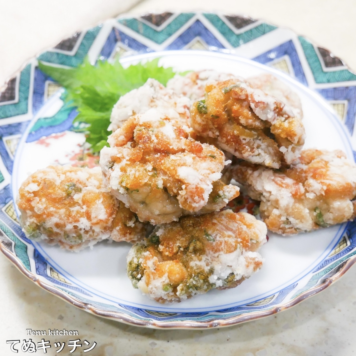 豚こま肉と大葉＆しめじの甘辛炒め