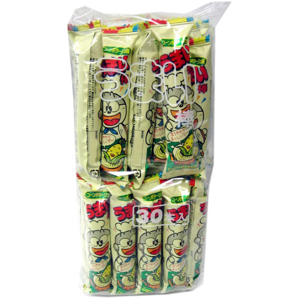 持ち込みラッピング事例 発表会の差し入れうまい棒70本東京都東村山市 ラッピング専門店アジト 定番からアレンジまでカスタマイズ可能