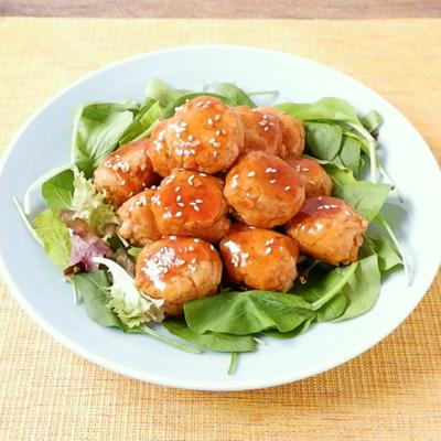 シャキシャキ肉団子 れんこん団子のバルサミコソースクラシル