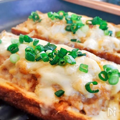 厚揚げのツナ・マヨのせ☆チーズ焼き