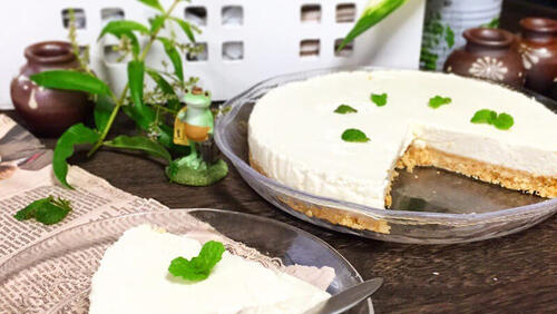 水切りヨーグルトのベイクドチーズケーキ