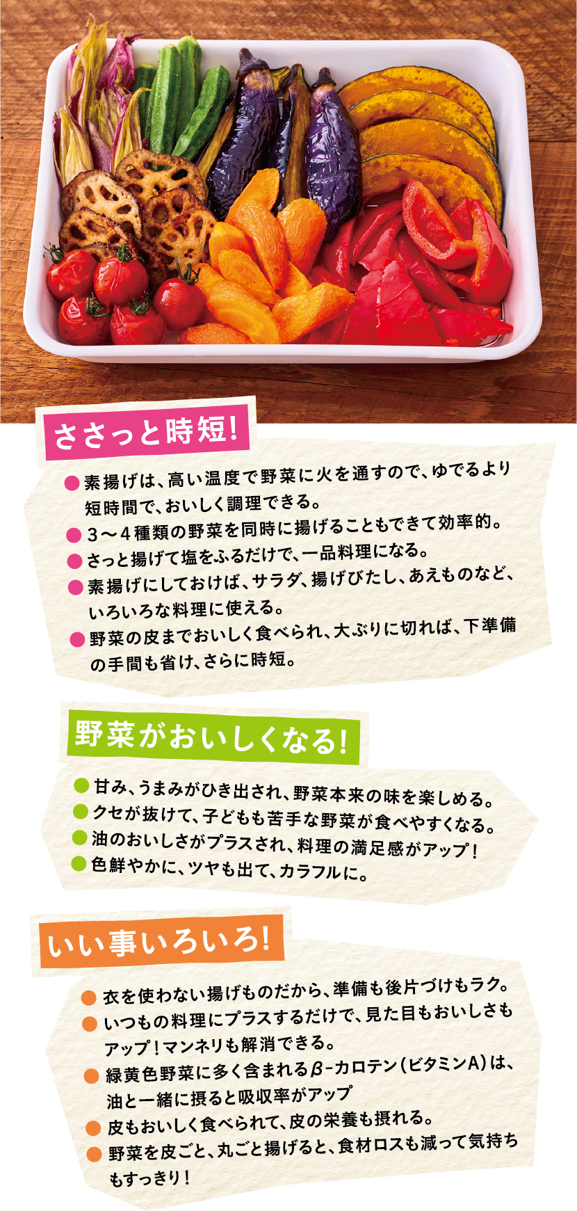 素揚げ野菜を楽しもう！日清オイリオ