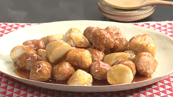 里芋のみたらし団子ととろけるチーズ入り餅