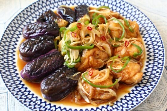 豆板醤とはちみつで作る ナスの南蛮漬け