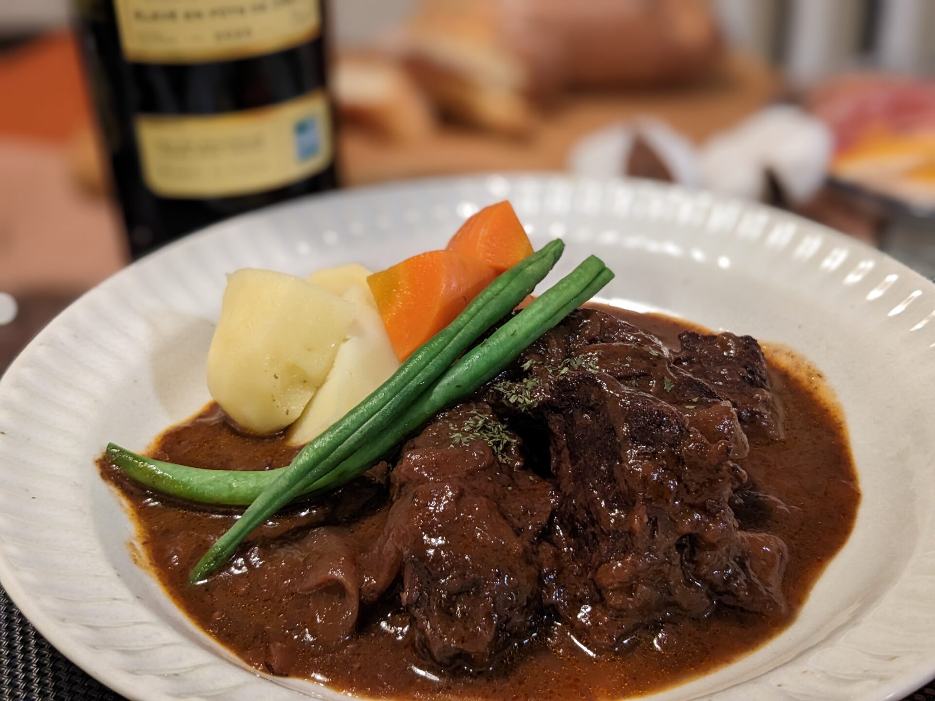 豚ヒレの赤ワイン煮込み！酸味対策あり