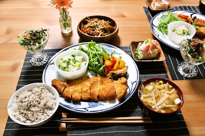 おろしポン酢トンカツの献立 : 美味しいごはん
