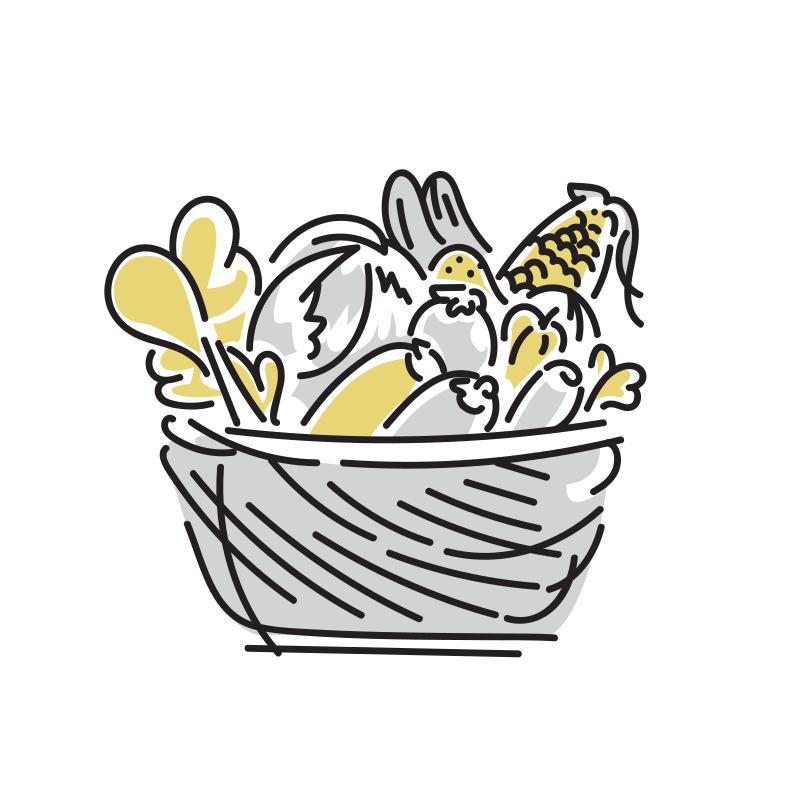 きれいな野菜の入ったバスケットイラスト素材透過、PNGフリー画像ダウンロード - Pngtree