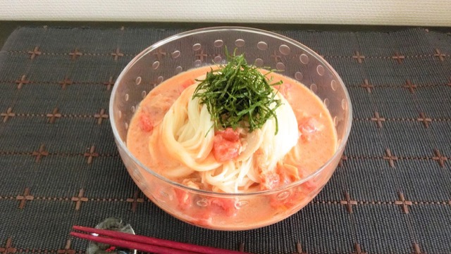 3Stepで完成！ 夏にぴったりのトマトそうめん ツナ、めんつゆ、ごま油