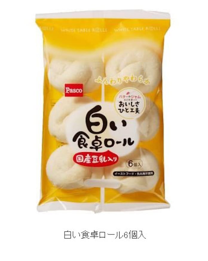 シキシマ 白い食卓ロール豆乳入 6個 Pasco パスコ 敷島製パン の口コミ・レビュー・評判、評価点数ものログ