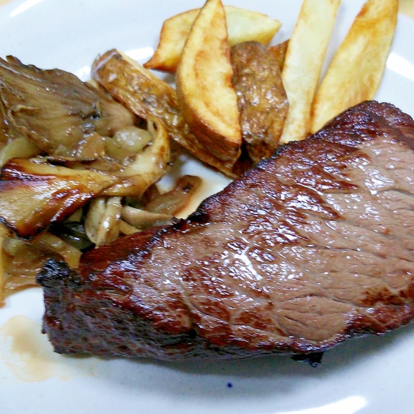 牛モモブロックはこうやって食べるのだ！ うす焼きステーキ丼 作り方