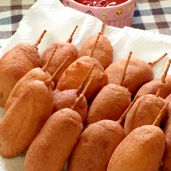 コロンとかわいい！ 簡単ミニアメリカンドッグ