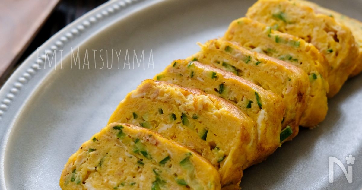 お弁当に✿さめてもふわふわ！おくら卵焼き