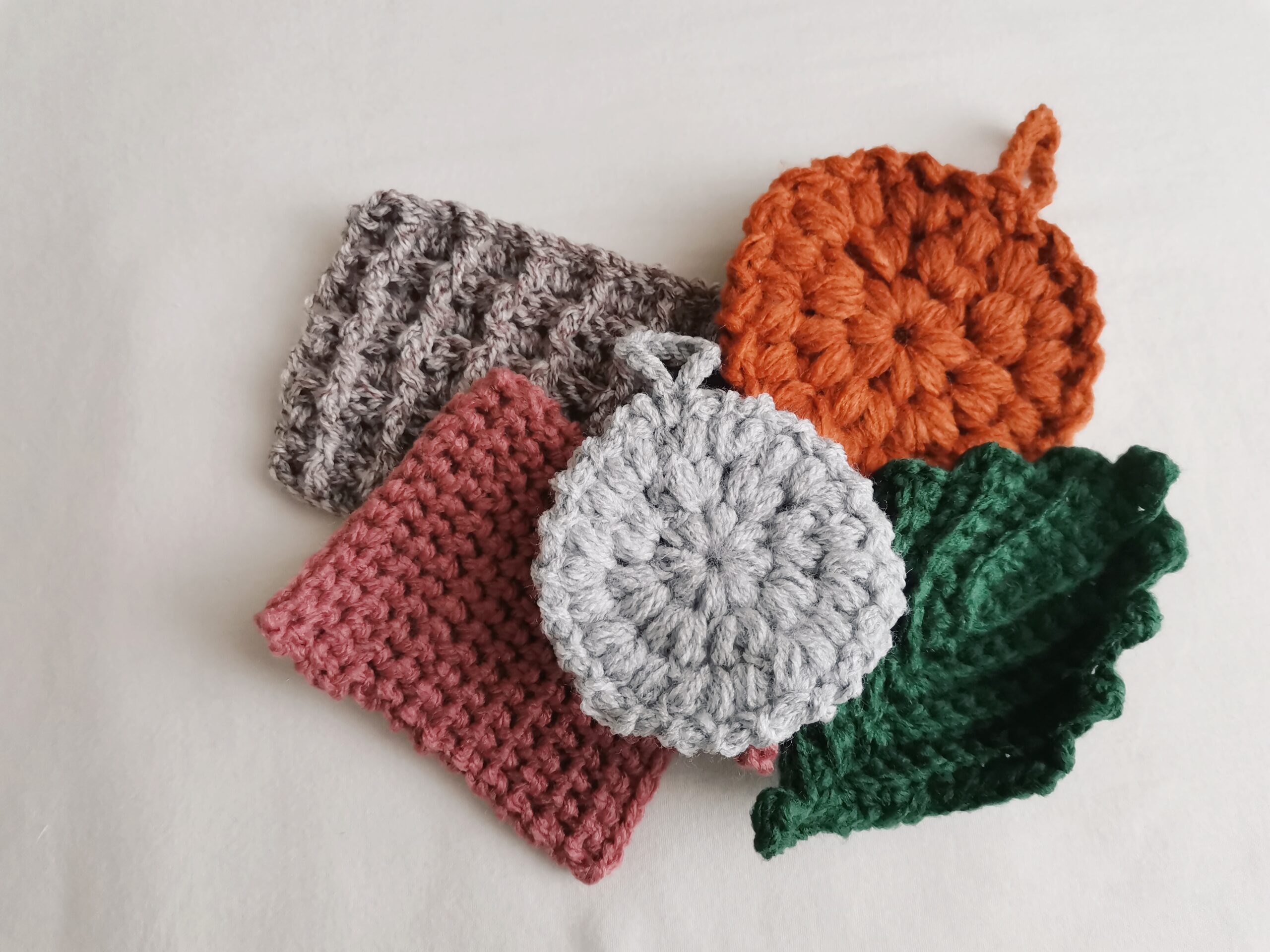 葉っぱのエコたわし」編み図公開編み物講師・作品販売 in 木更津 編み物屋さん ゆとまゆ の編み物～ときどきハリネズミのブログ