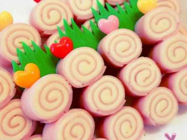 お弁当おかず チーズ餃子キャンディの作り方 ドット柄 星柄